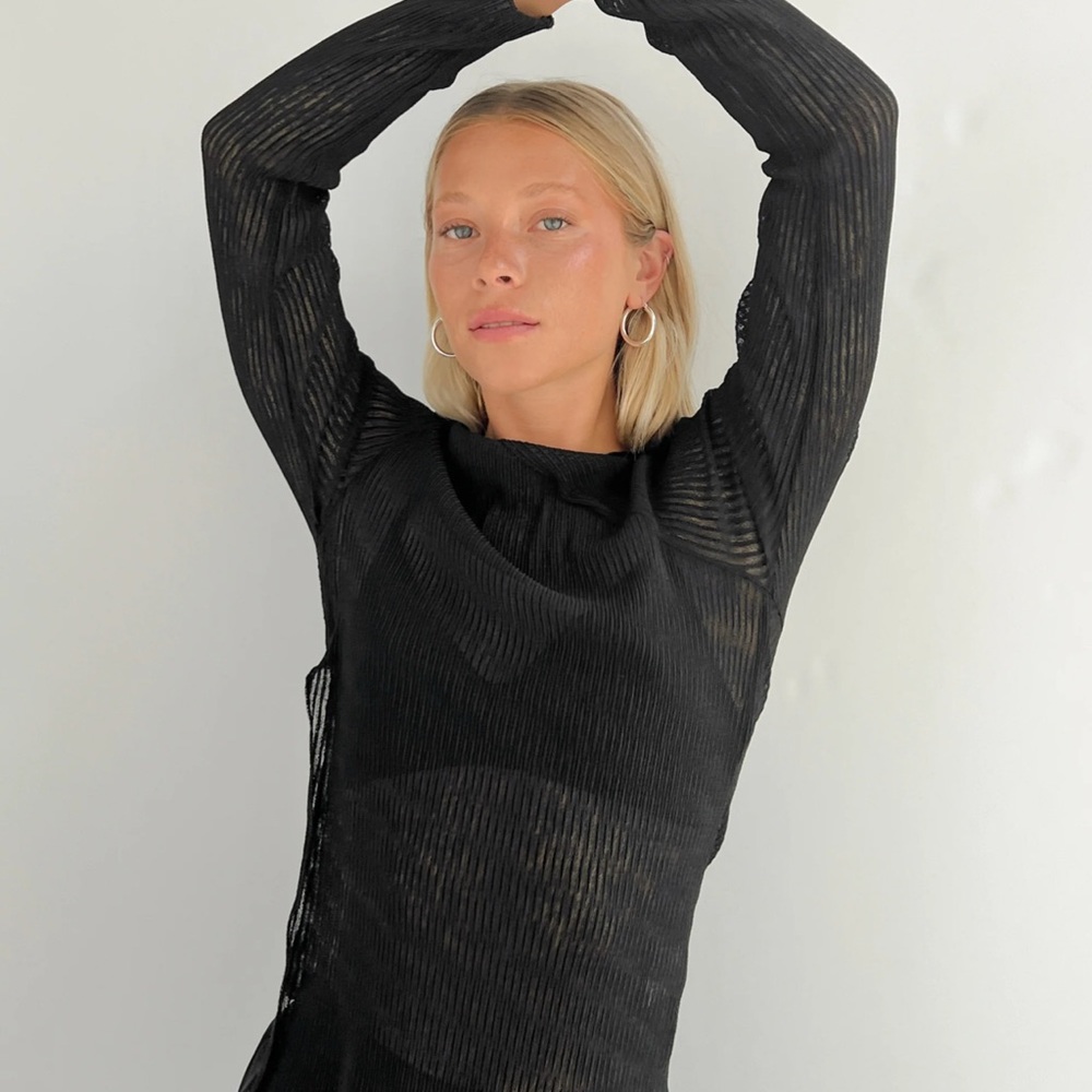 Oak+Fort LONG SLEEVE MESH TOP